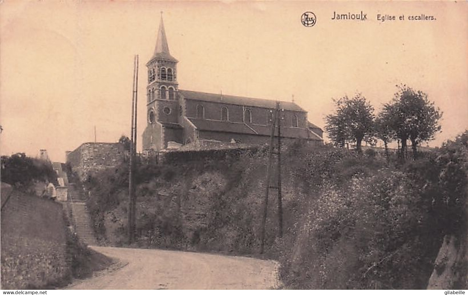 Jamioulx - Eglise Et Escaliers - Ham-sur-Heure-Nalinnes