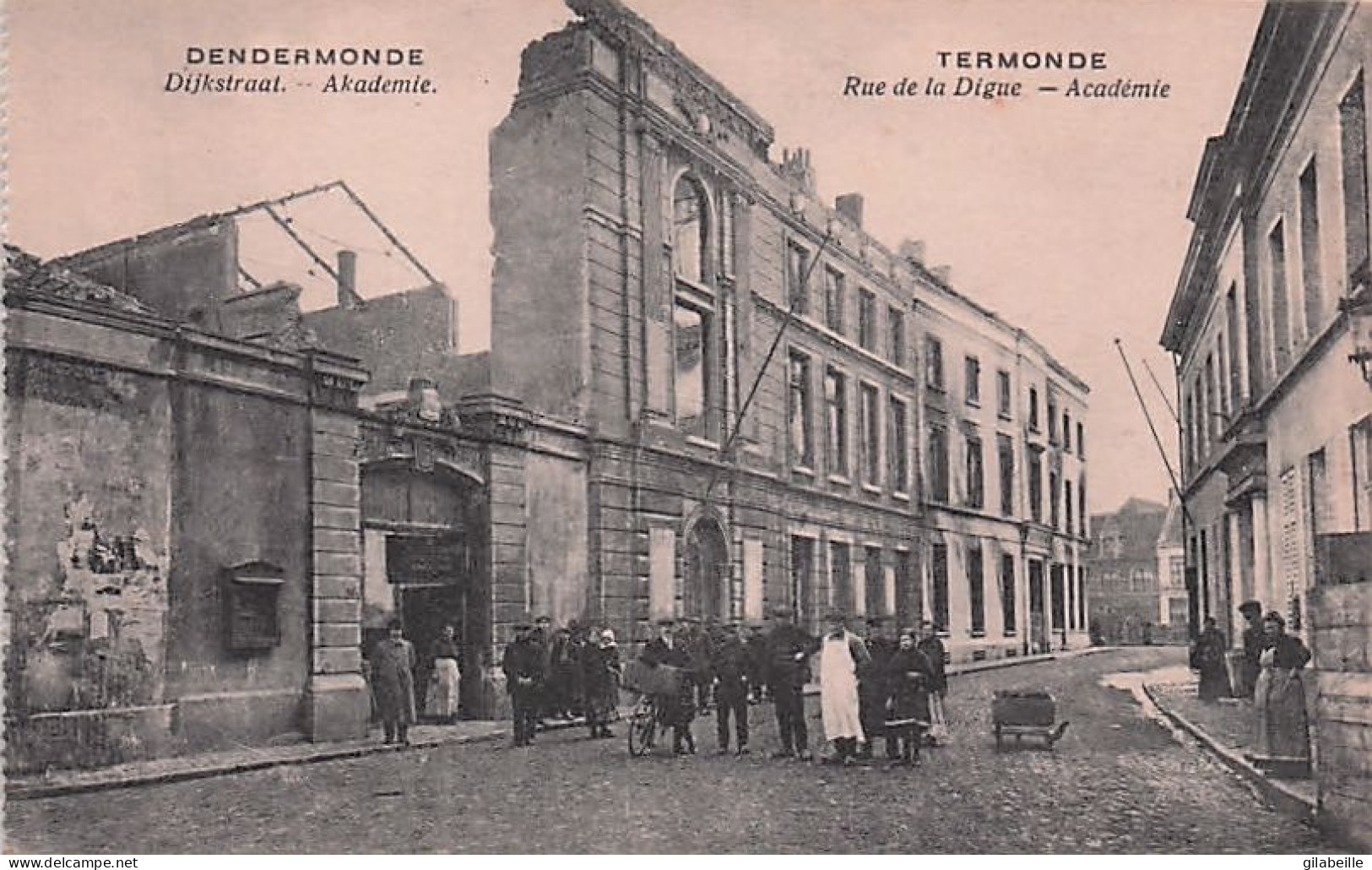 DENDERMONDE - TERMONDE - Rue De La Digue - Academie - Dijkstraat - Akademie - Dendermonde