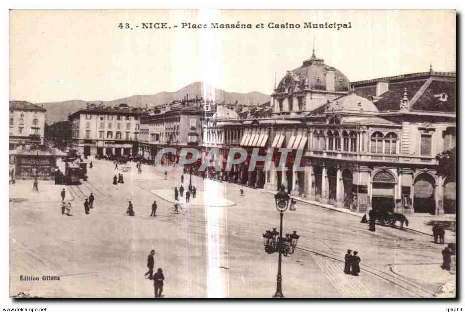 CPA Nice Place Massena Et Casino Municipal - Monuments, édifices