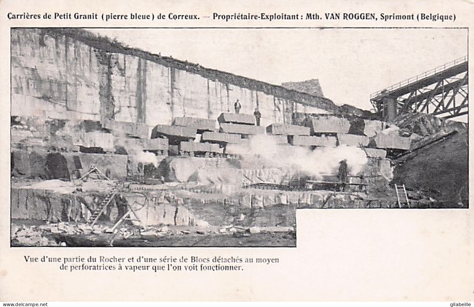 CORREUX -  Sprimont (Liège) Carrières De Petit Granit - Prop. M. Van Roggen - Sprimont