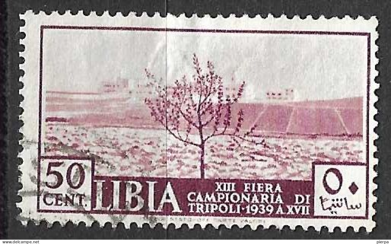 LIBIA - 1939 - 13° FIERA DI TRIPOLI - CENT. 50 - USATO (YVERT 76 - MICHEL 99 - SS 160) - Libya