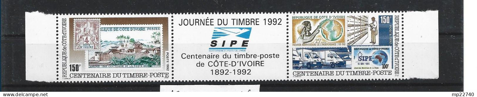 COTE D'IVOIRE 1992  JOURNEE DU TIMBRE N° 894A ** MNH  COTE 5€ - Côte D'Ivoire (1960-...)
