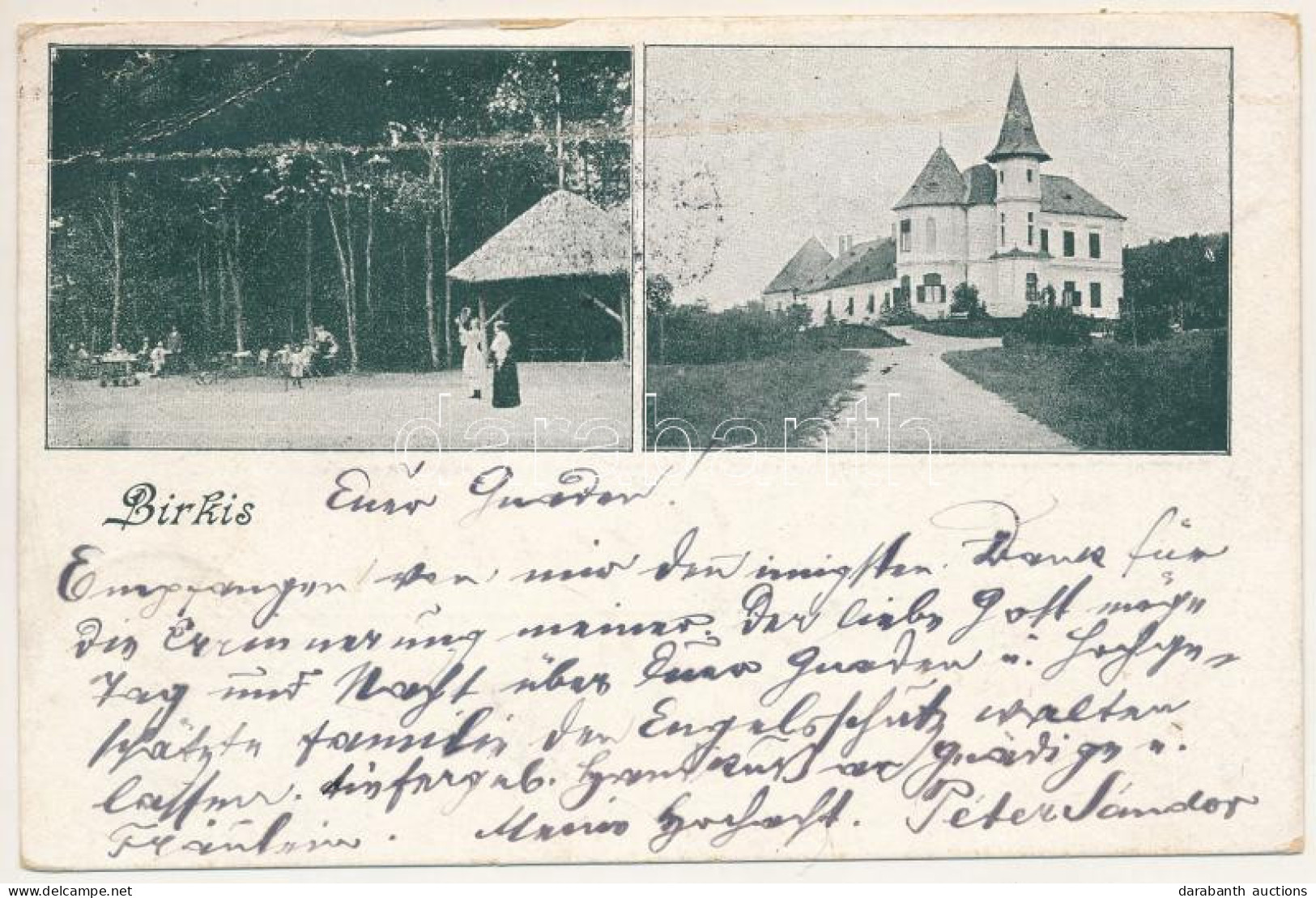 T3 1899 (Vorläufer) Marosberkes, Birkis, Birchis; Mocsónyi Kastély, Teniszpálya / Castle, Tennis Court (EB) - Unclassified