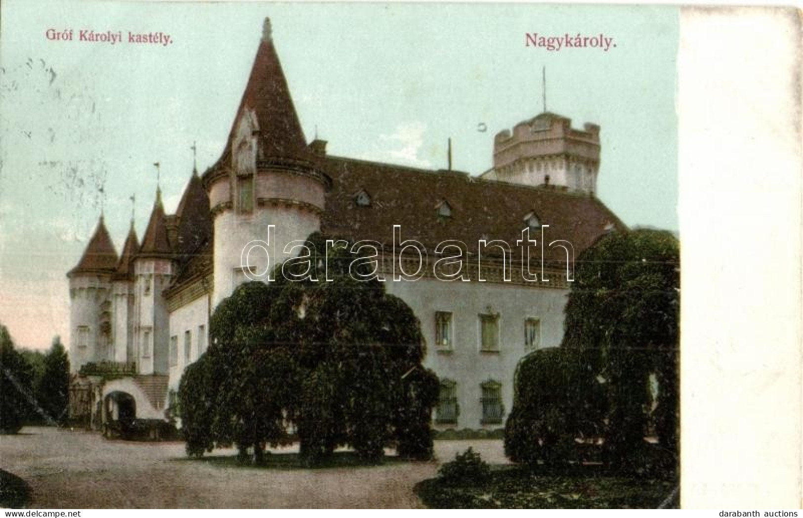 T2 1910 Nagykároly, Carei; Gróf Károlyi Kastély. Csókás László Kiadása / Castle - Unclassified