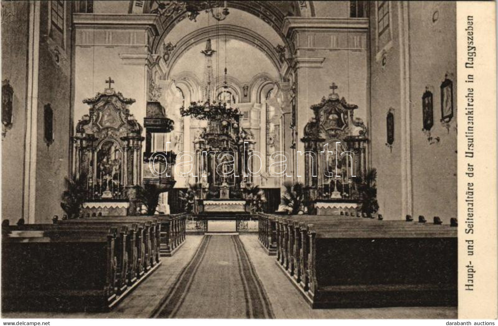 T2 Nagyszeben, Hermannstadt, Sibiu; Haupt- Und Seitenaltäre Der Ursulinenkirche / Fő és Oldal Oltárok Az Orsolyiták Temp - Unclassified