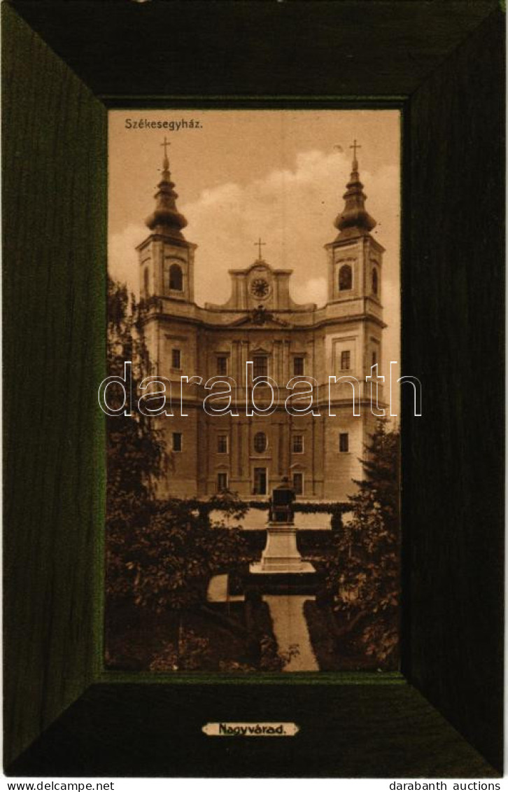 ** T2/T3 Nagyvárad, Oradea; Székesegyház. Szecessziós Keret, Láng József Kiadása / Cathedral. Art Nouveau Frame (fl) - Unclassified