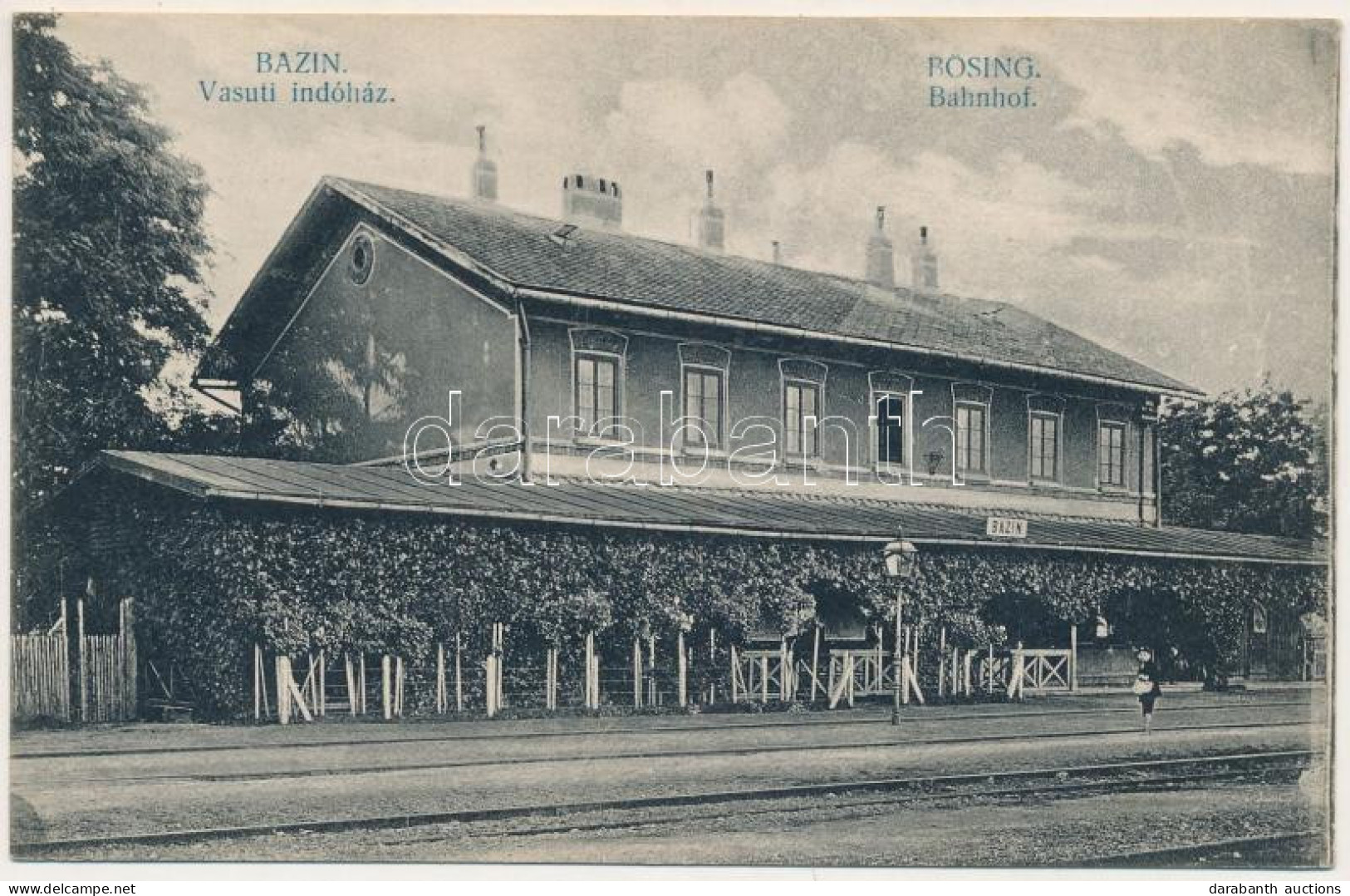 ** T2 Bazin, Bösing, Bözing, Pezinok; Vasúti Indóház, Vasútállomás / Bahnhof / Railway Station - Unclassified