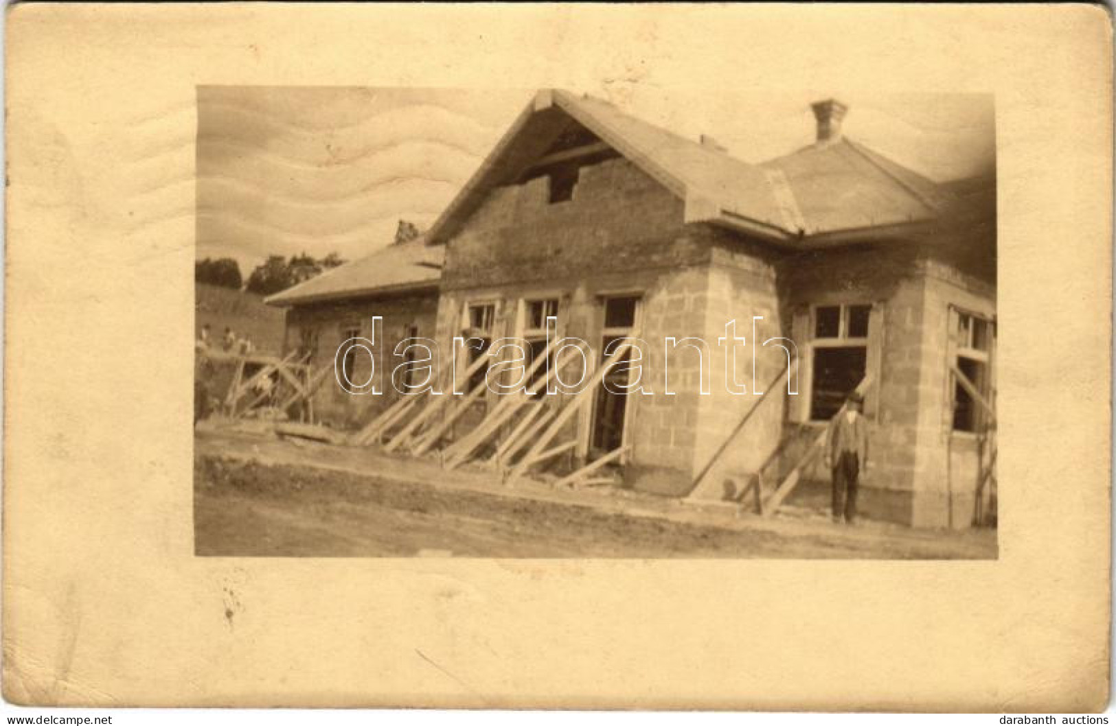 T2/T3 1915 Garamkövesd, Kamenica Nad Hronom; Tiszti Lak építés Közben / Officers' House In Construction. Photo (EK) - Zonder Classificatie