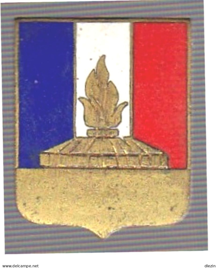 Comité De La Flamme (du Soldat Inconnu). T2. Sans Sigle, Rectangulaire, Tricolore. Insigne De Boutonnière. Poinçon Arthu - Esercito