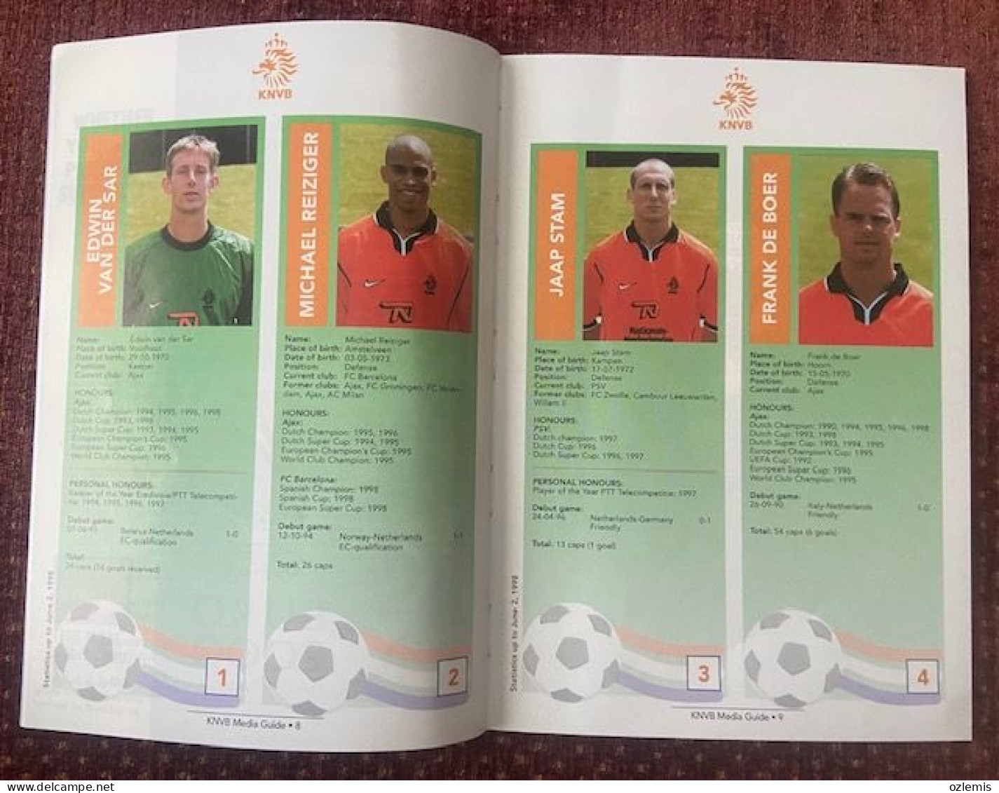 KNVB MEDIA GUIDE 98,  , ,MATCH SCHEDULE 1998 - Bücher