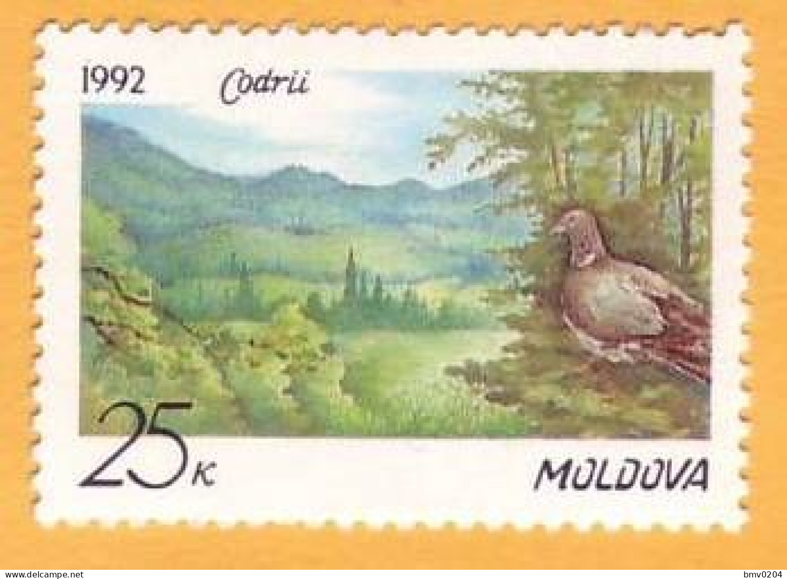 1992 Moldova Moldavie Moldau Mint Birds. Ringdove. Fauna. Forest. Landscape - Tauben & Flughühner