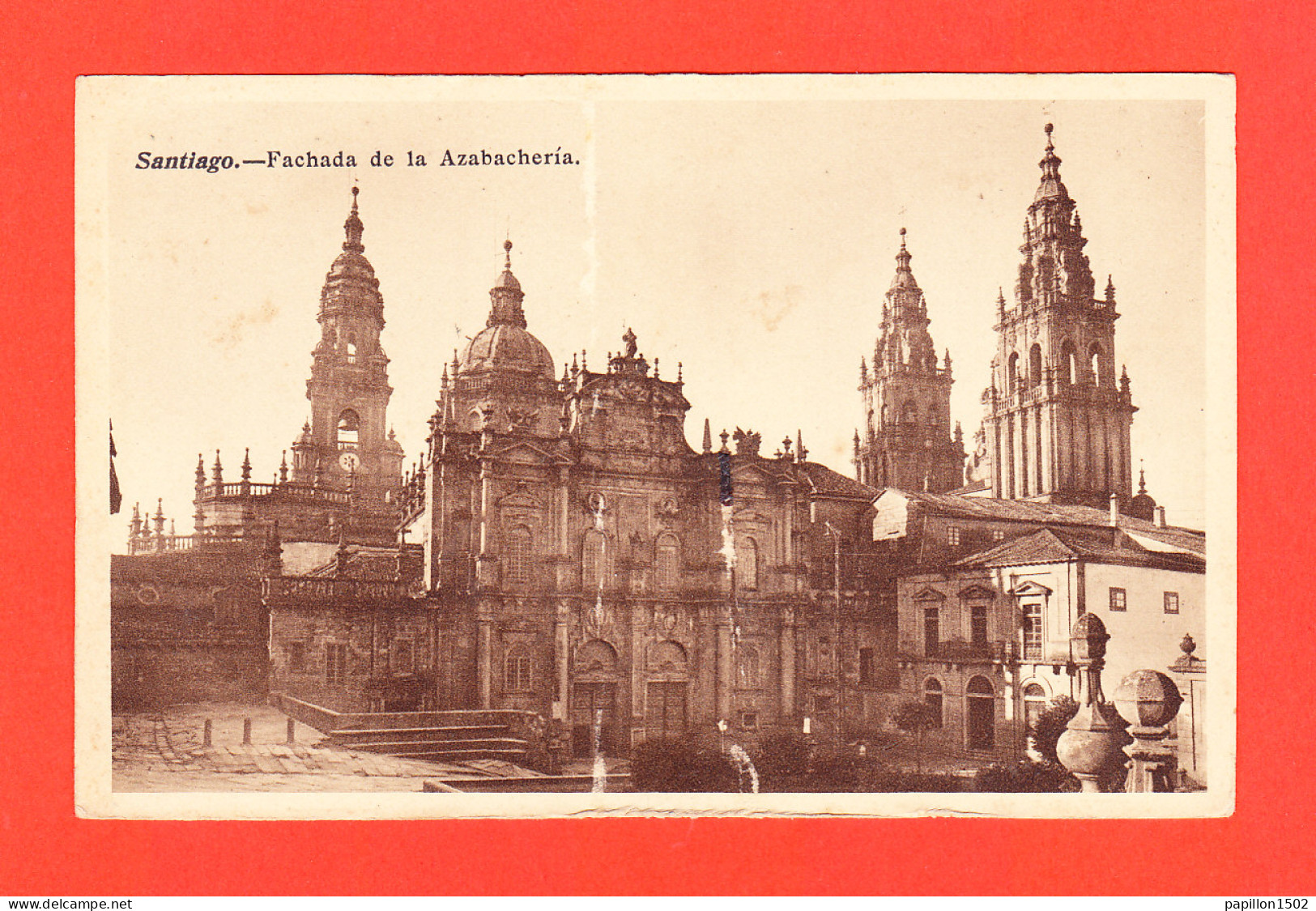 E-Espagne-255P SANTIAGO, Fachada De La Azabacheria, Cpa - Santiago De Compostela