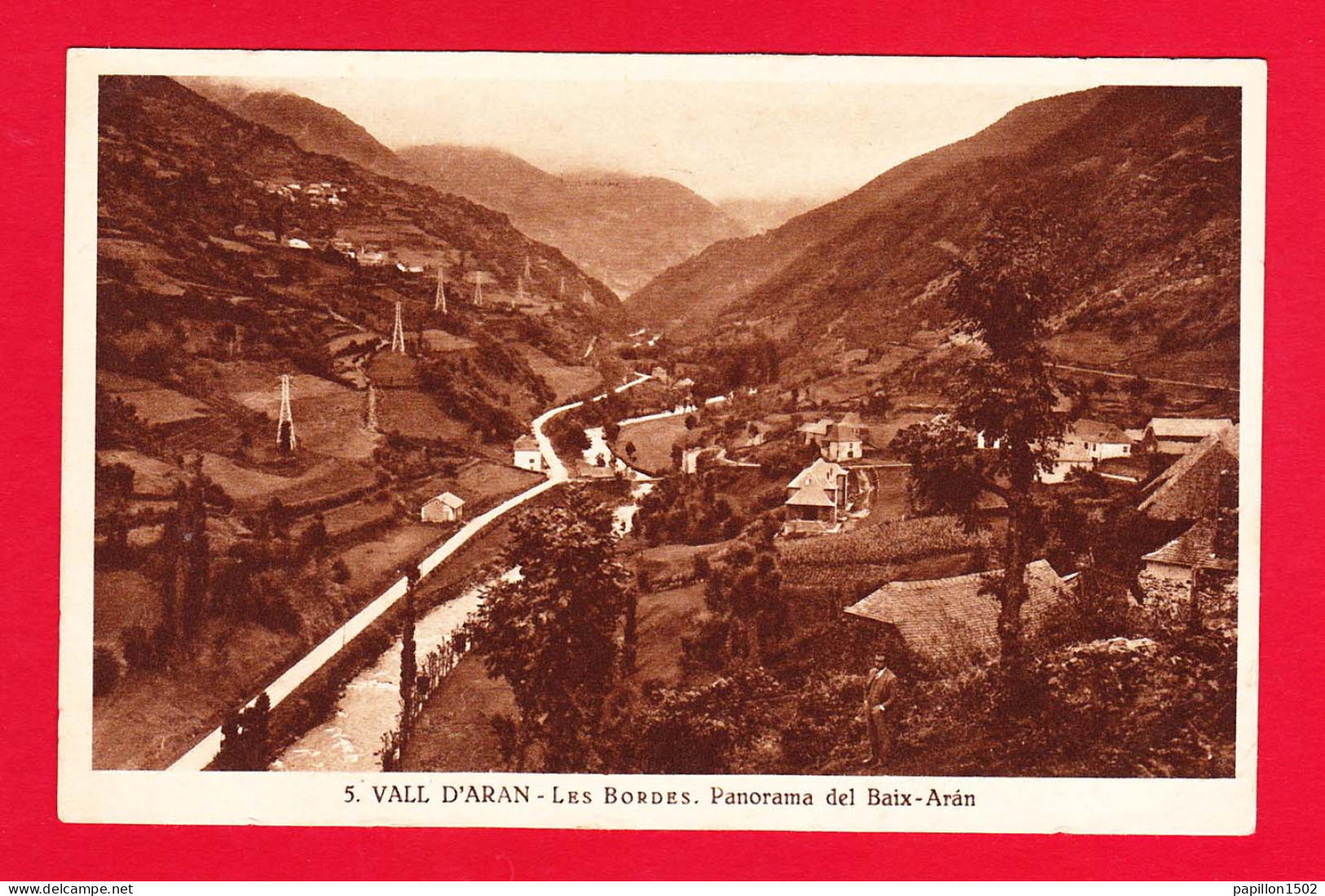 E-Espagne-351P6 VALL D'ARAN, LES BORDES, Panorama Del Baix-Aran, Cpa BE - Lérida