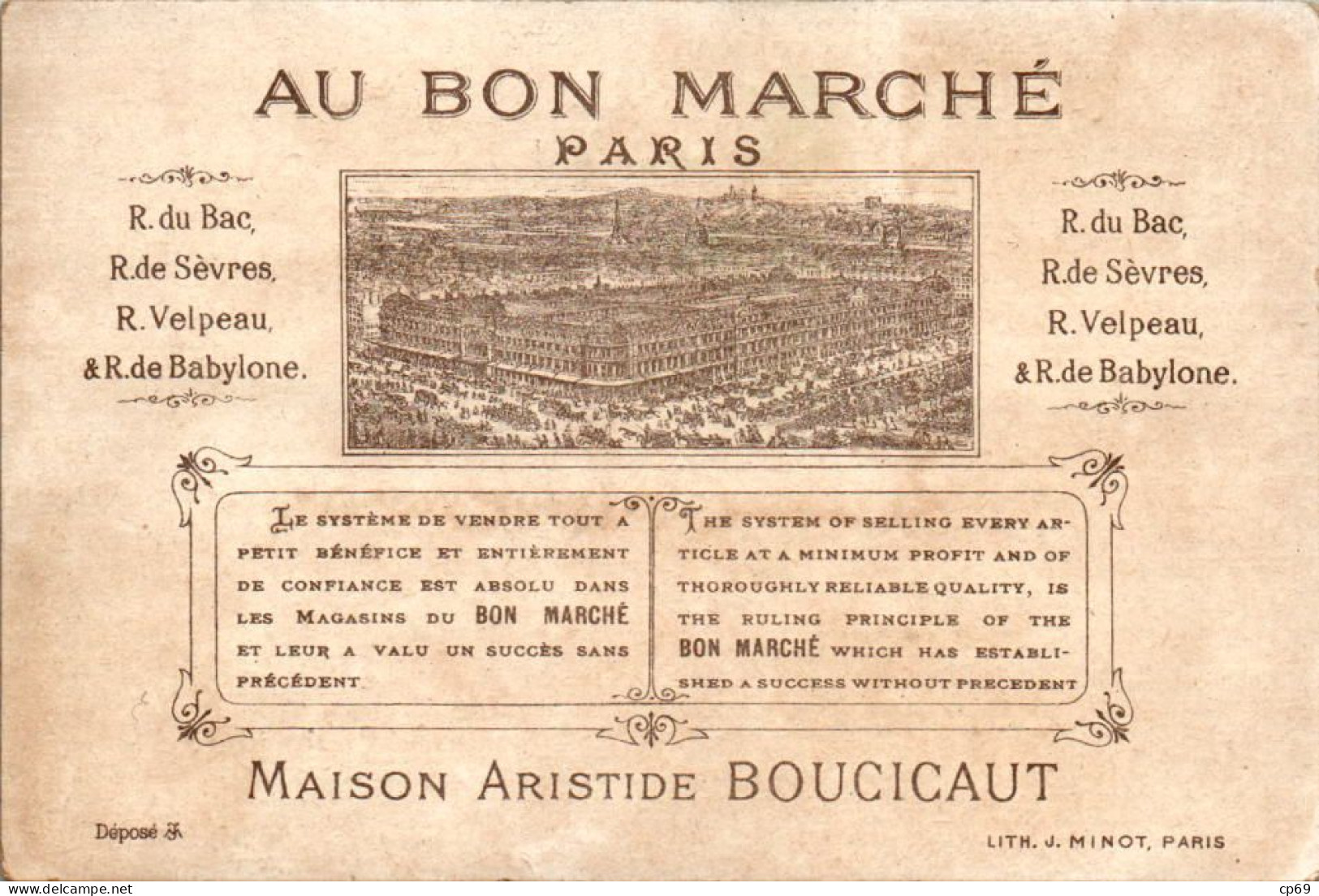 Chromo Au Bon Marché MI-77 N°3 Place à La Justice Aventures D'un Gendarme Avventure Di Un Gendarme En TB.Etat - Au Bon Marché