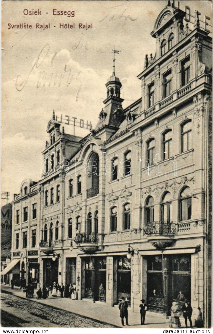 T2/T3 1906 Eszék, Essegg, Osijek; Svratiste Rajal / Szálloda / Hotel (EK) - Ohne Zuordnung