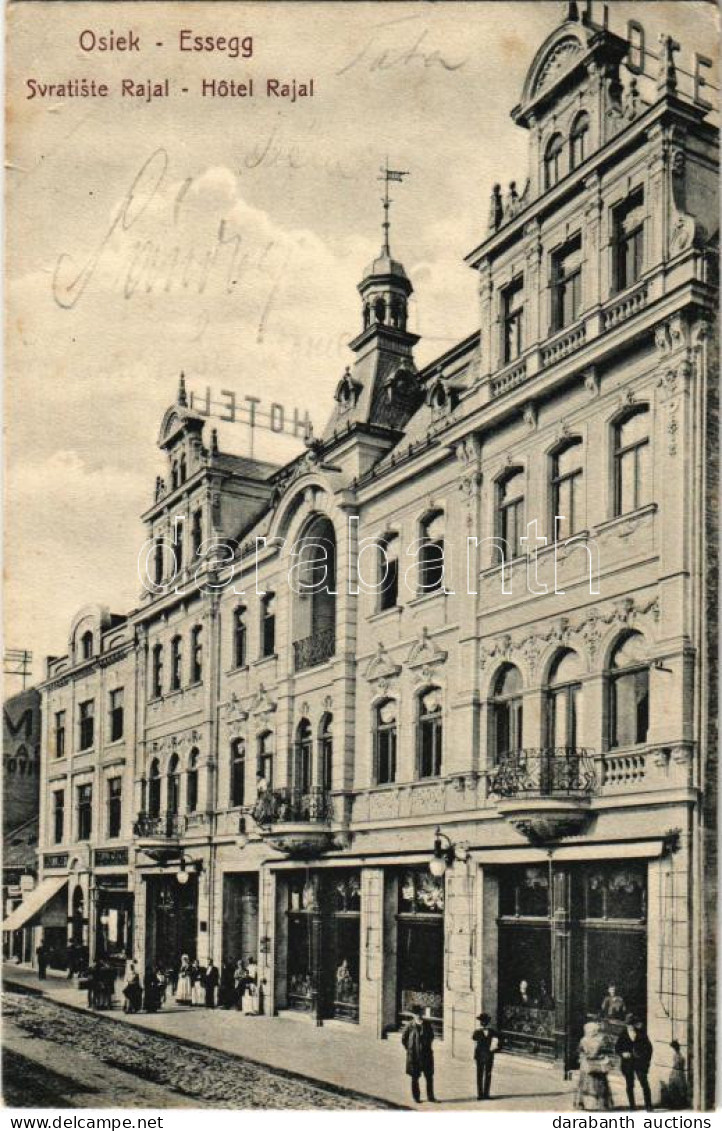 T2/T3 1906 Eszék, Essegg, Osijek; Svratiste Rajal / Szálloda / Hotel (EK) - Non Classés