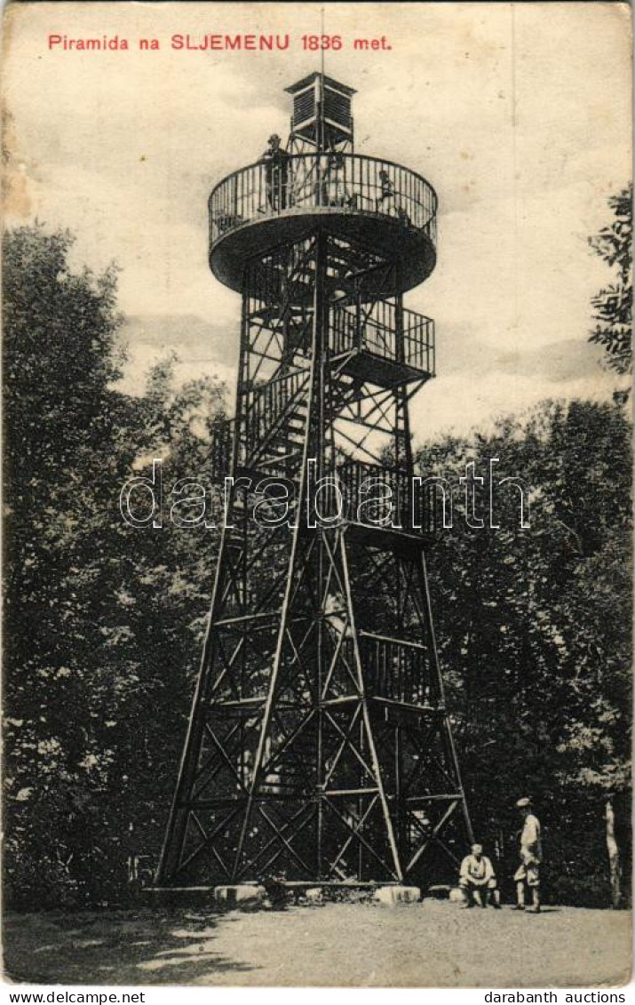 T2/T3 1917 Sljeme, Piramida Na Sljemenu 1836 Met. / Lookout Tower (worn Corners) - Ohne Zuordnung