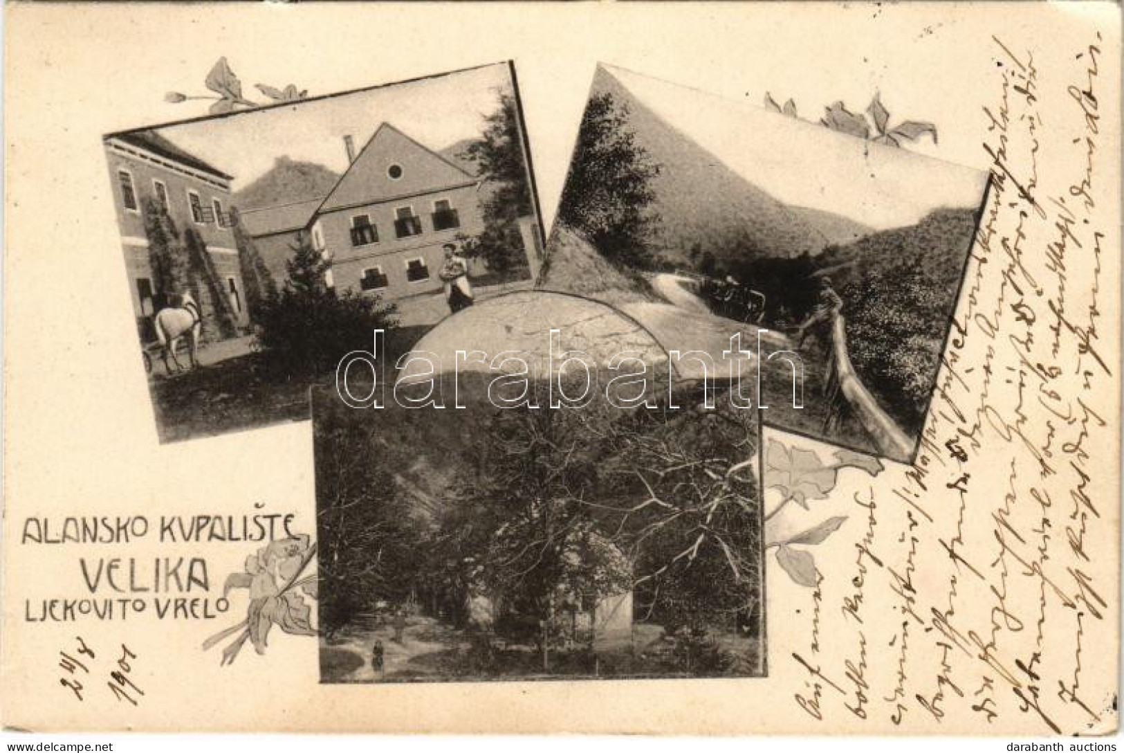 T2/T3 1901 Velike, Velika (Pozsega, Pozega); Alansko Kupaliste, Ljekovito Vrelo / Fürdő, Gyógyforrás / Spa, Bath, Spring - Unclassified