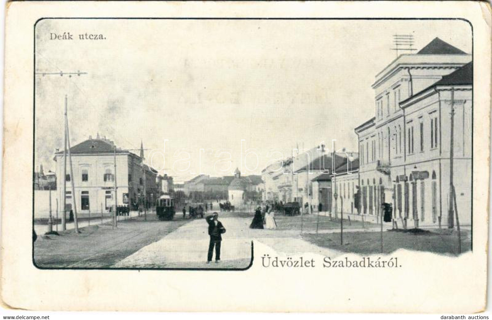 T2/T3 Szabadka, Subotica; Deák Utca, Villamos. Víg Zsigmond Kiadása / Street, Tram (EK) - Unclassified