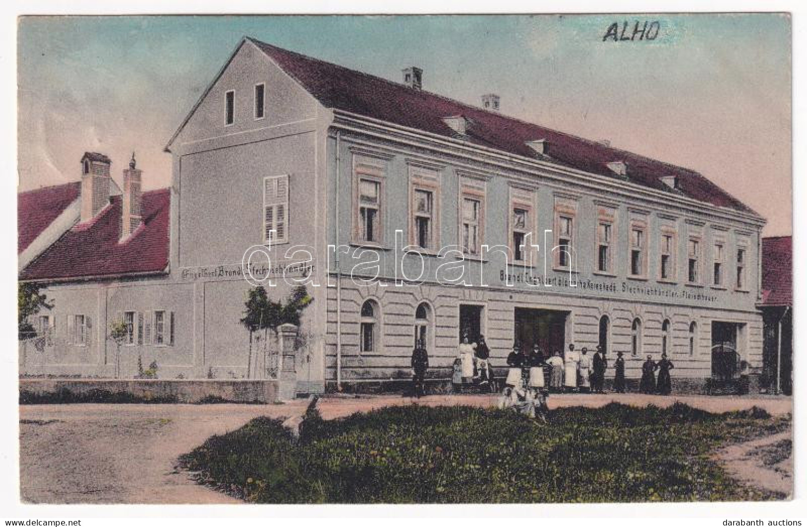 * T2/T3 1917 Alhó, Markt Allhau; Brandl Engelbert ölőmarha Kereskedő, Hentes. Blasy Gusztáv Felsőőr / Engelbert Brandt S - Non Classés