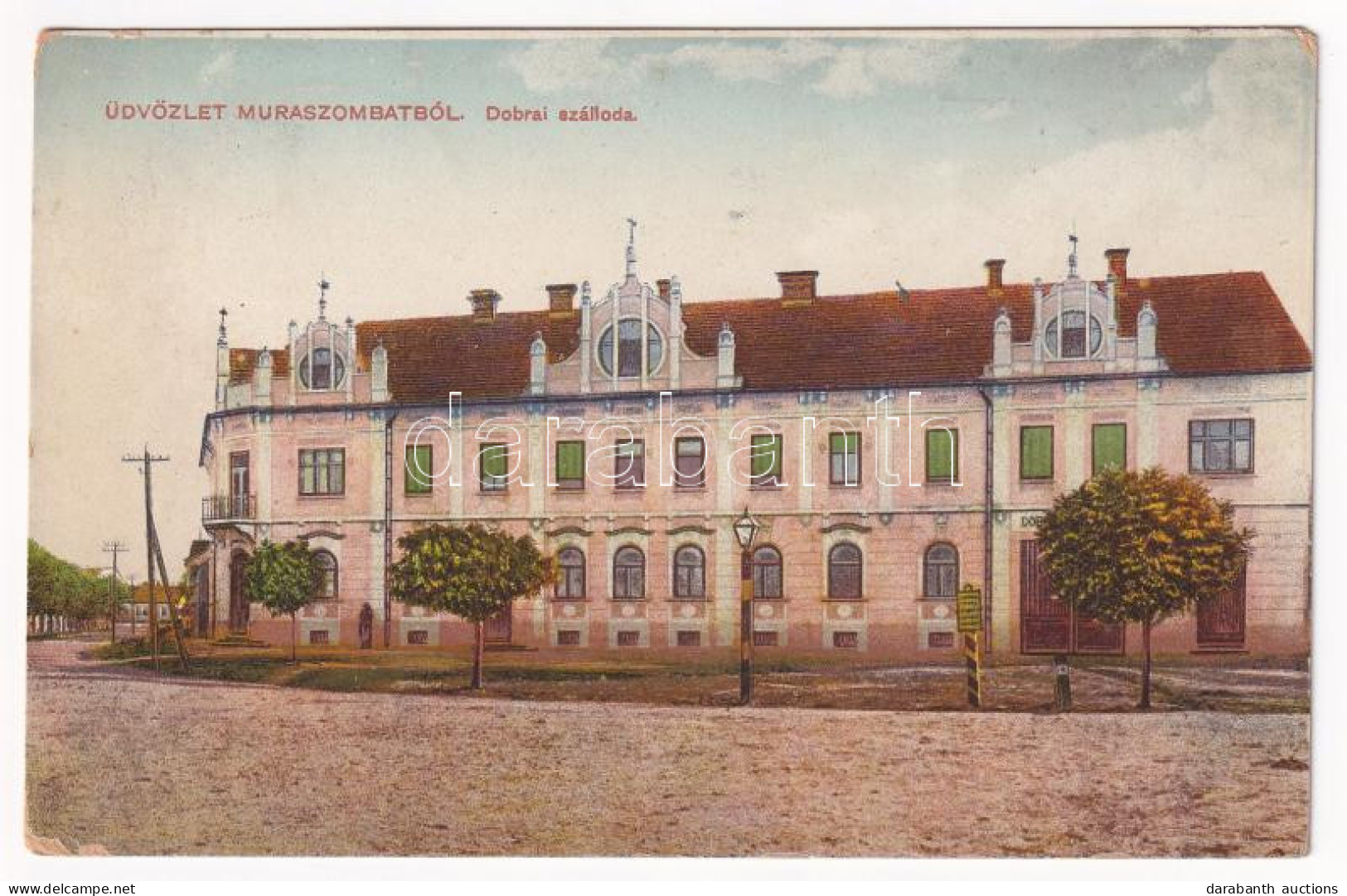 T2/T3 1916 Muraszombat, Murska Sobota; Dobrai Szálloda. Balkányi Ernő Kiadása / Hotel (EK) - Unclassified