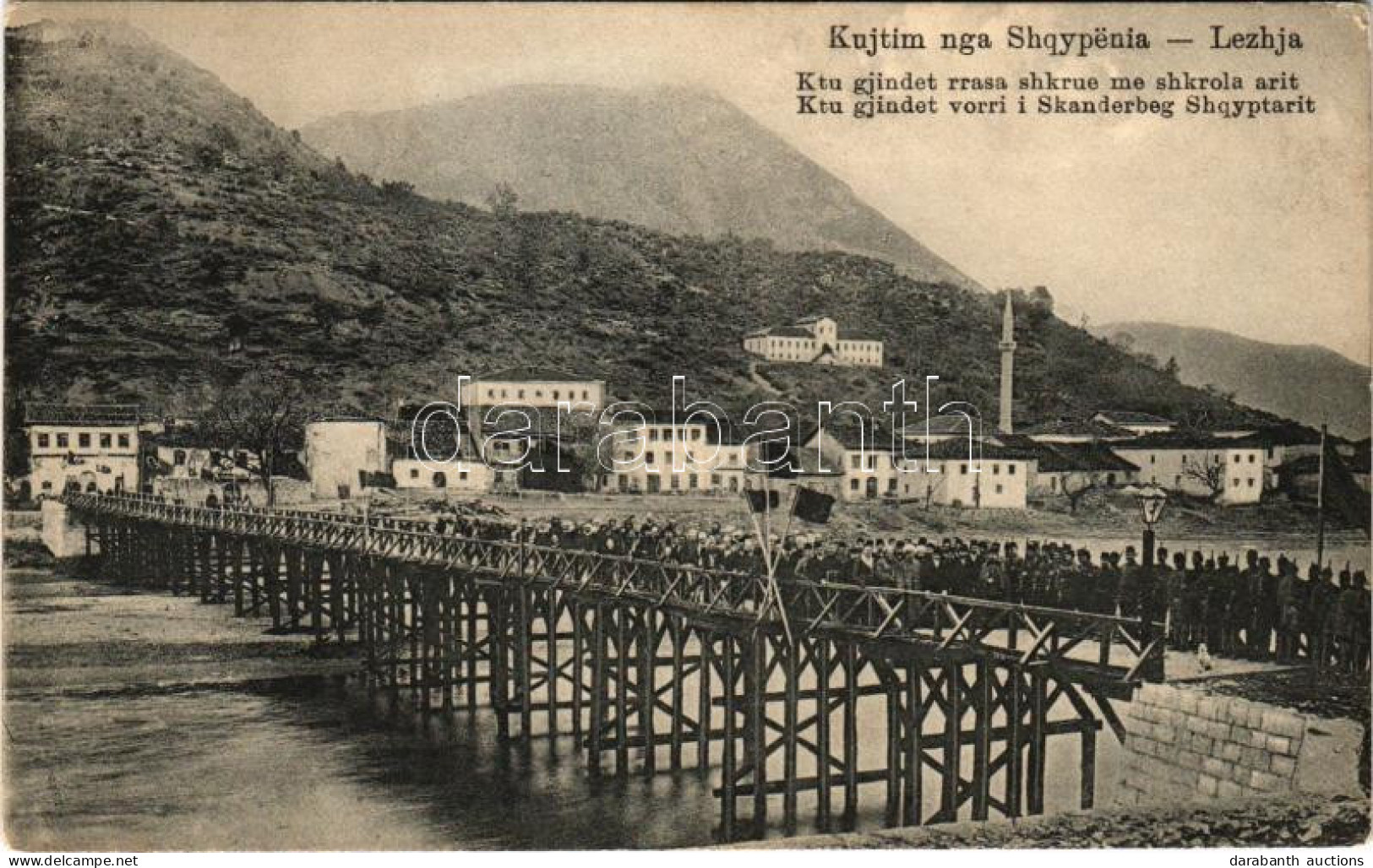 ** T2/T3 Lezhe, Lezhja; Kujtim Nga Shqypenia / Greeting From Albania, Bridge (fl) - Ohne Zuordnung