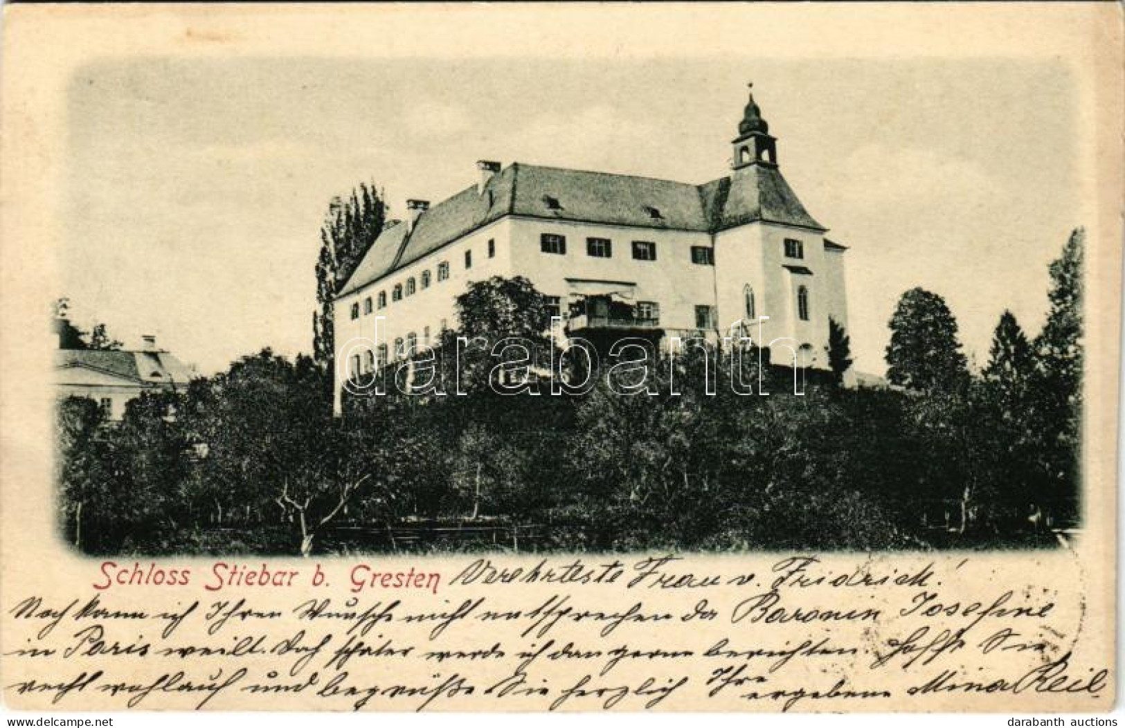 T2/T3 1902 Gresten, Schloss Stiebar - Non Classés