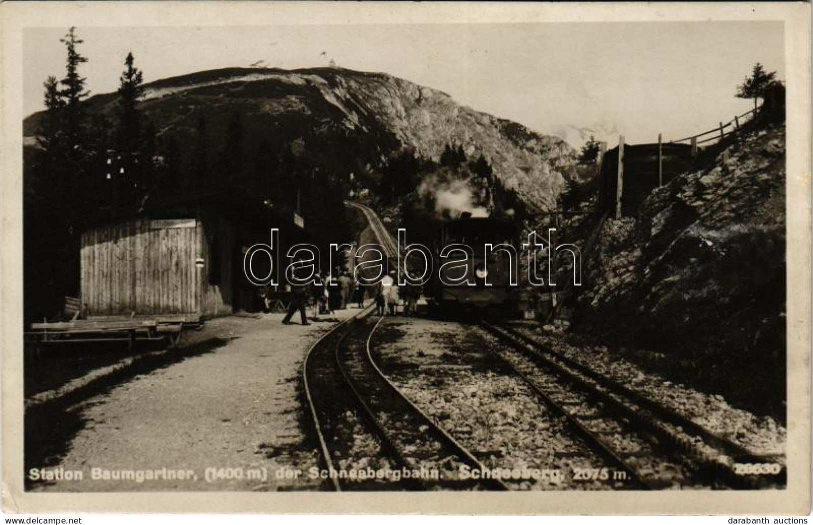 * T2/T3 1933 Schneebergbahn, Station Baumgartner / Schneeberg Cogwheel Railway's Baumgartner Station, Train (EK) - Non Classificati