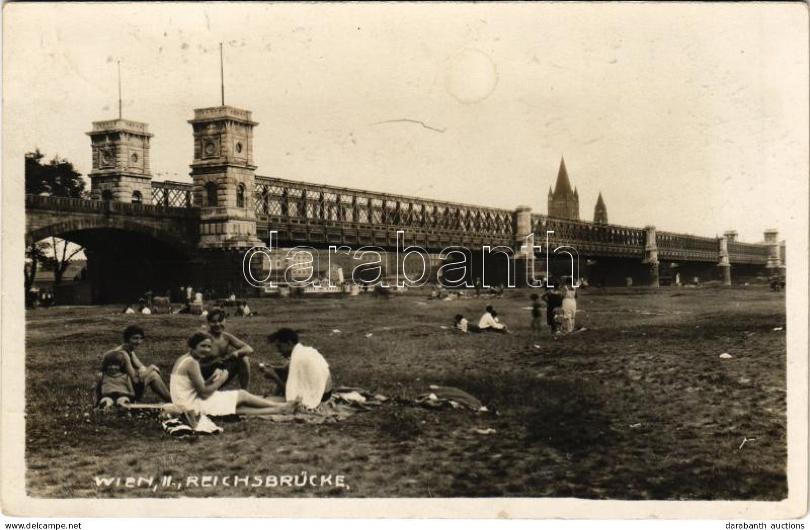 T2 1931 Wien, Vienna, Bécs; Reichsbrücke / Bridge, Picnic. Photo - Non Classificati