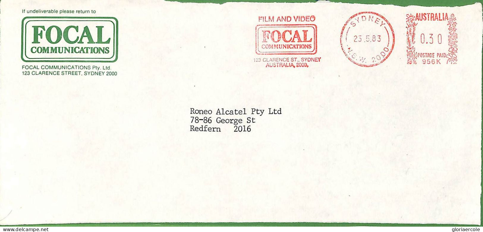 ZA1563 - AUSTRALIA - POSTAL HISTORY - Mechanical Postmark FILM Communication  1983 - FRONT - Poststempel