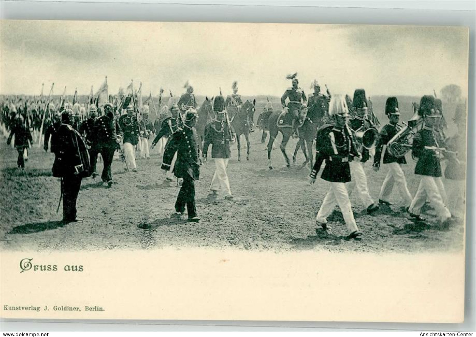 39805102 - Kaiser Wilhelm II Bei Einer Farbenpraechtigen Militaerparade Hoch Zu Pferd In Uniform Verlag Goldiner - Histoire