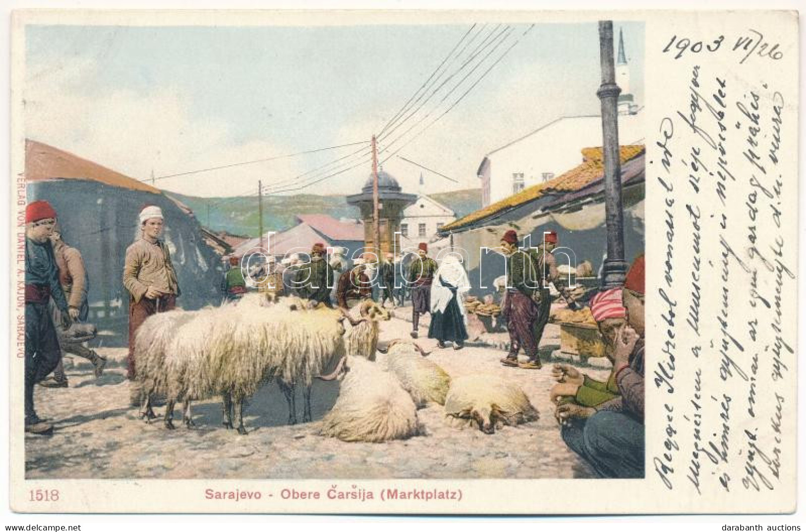 * T2 1903 Sarajevo, Obere Carsija / Marktplatz / Market Square - Unclassified