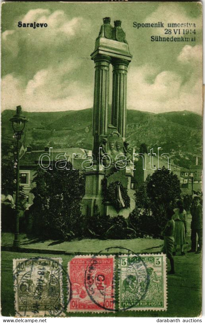 T2/T3 1918 Sarajevo, Spomenik Umorstva 28. VI. 1914 / Sühnedenkmal / The Atonement Monument For Archduke Franz Ferdinand - Ohne Zuordnung