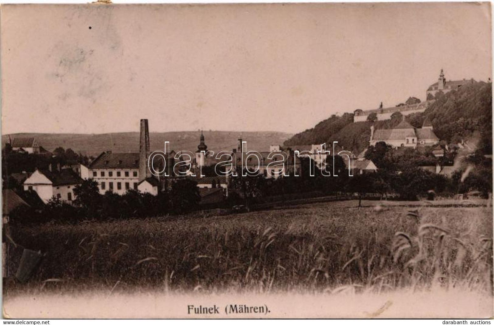 T2/T3 Fulnek, Fulneck (Mähren); General View, Castle. C. Blaschke (felületi Sérülés / Surface Damage) - Unclassified