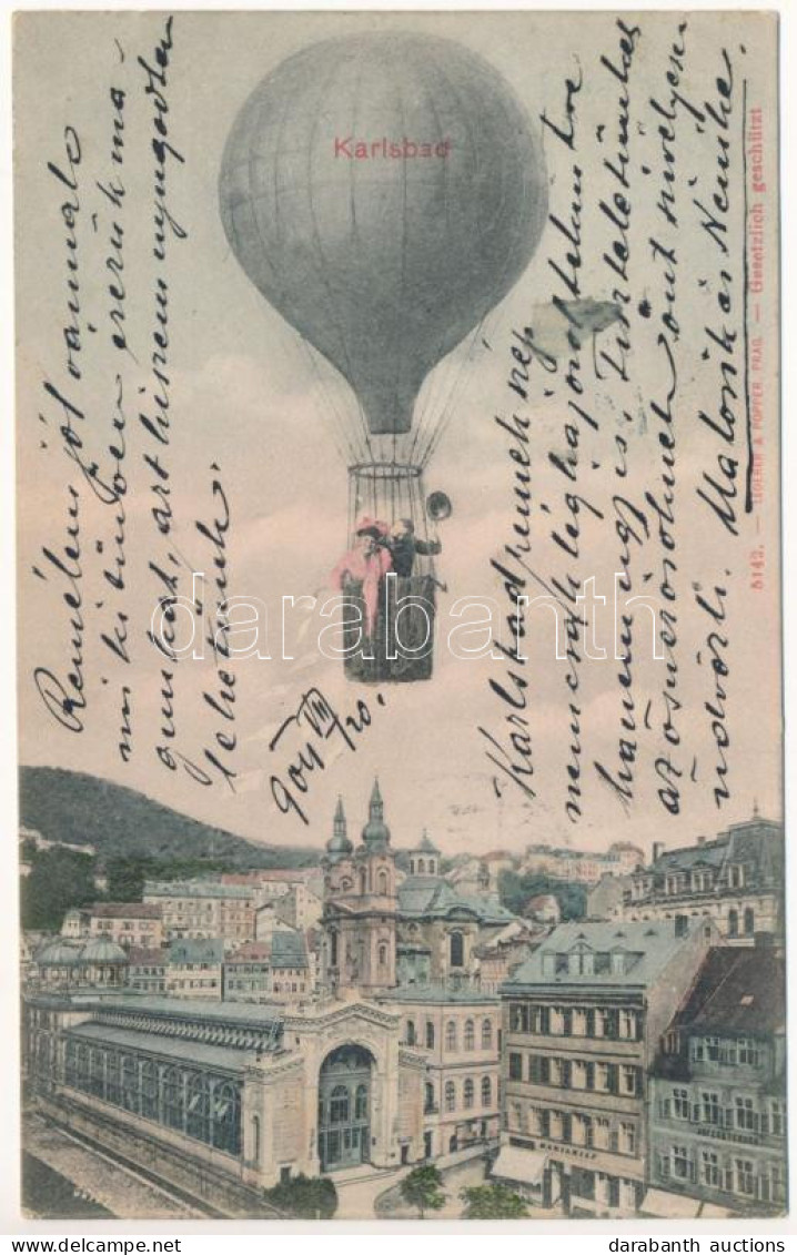 T2 1904 Karlovy Vary, Karlsbad; Balloon Montage. Lederer & Popper - Non Classés