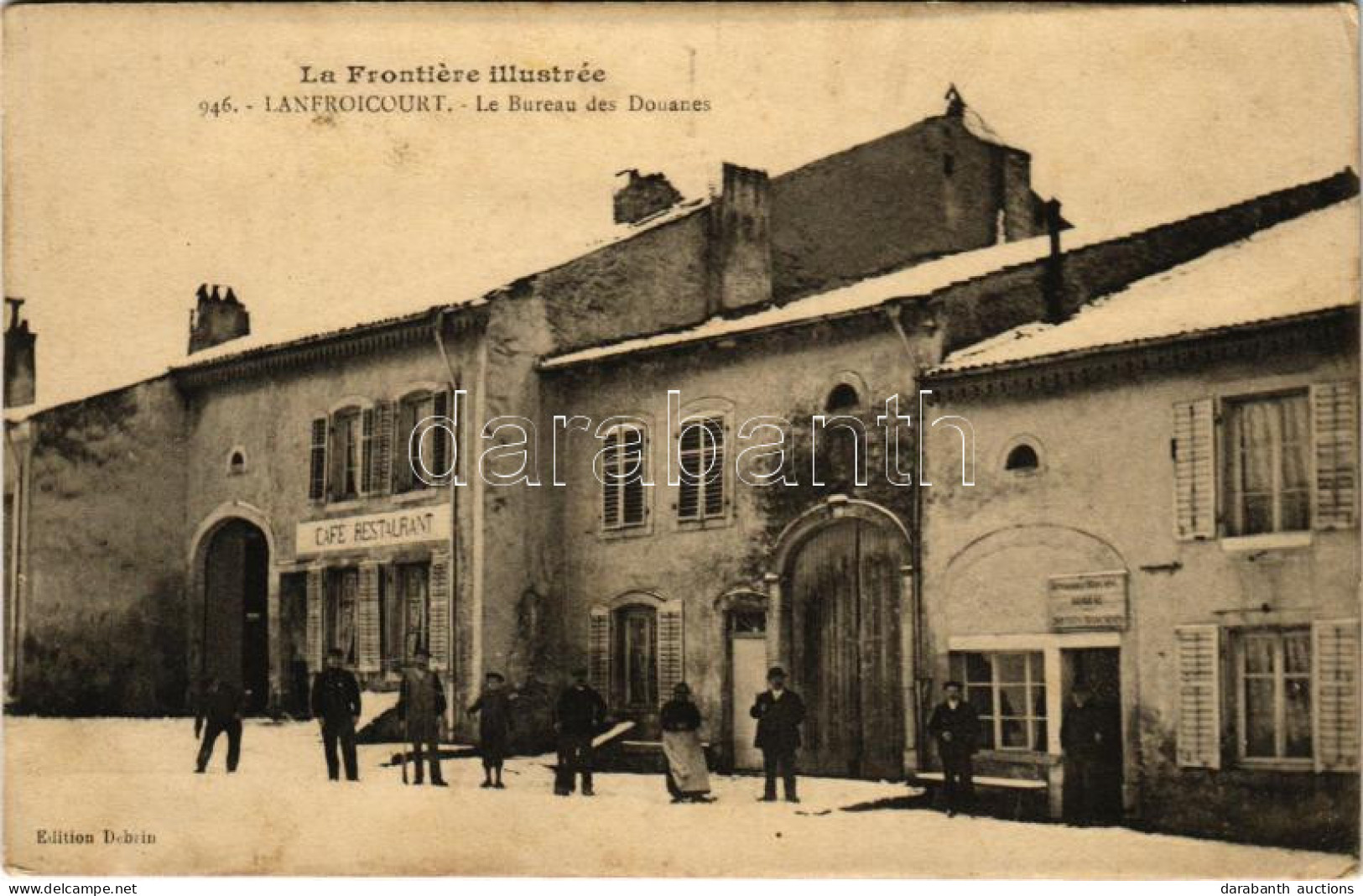 * T2/T3 1914 Lanfroicourt, Le Bureau Des Douanes / Customs Office In Winter, Café And Restaurant (fl) - Non Classificati