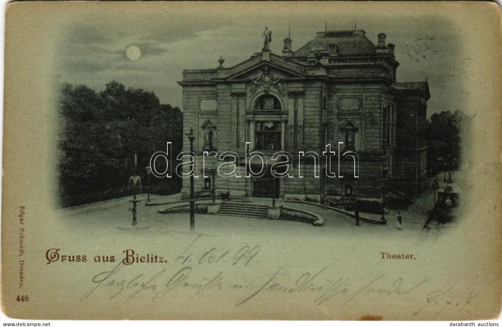 T2 1899 (Vorläufer) Bielsko-Biala, Bielitz; Theater Am Nacht / Theatre At Night - Zonder Classificatie