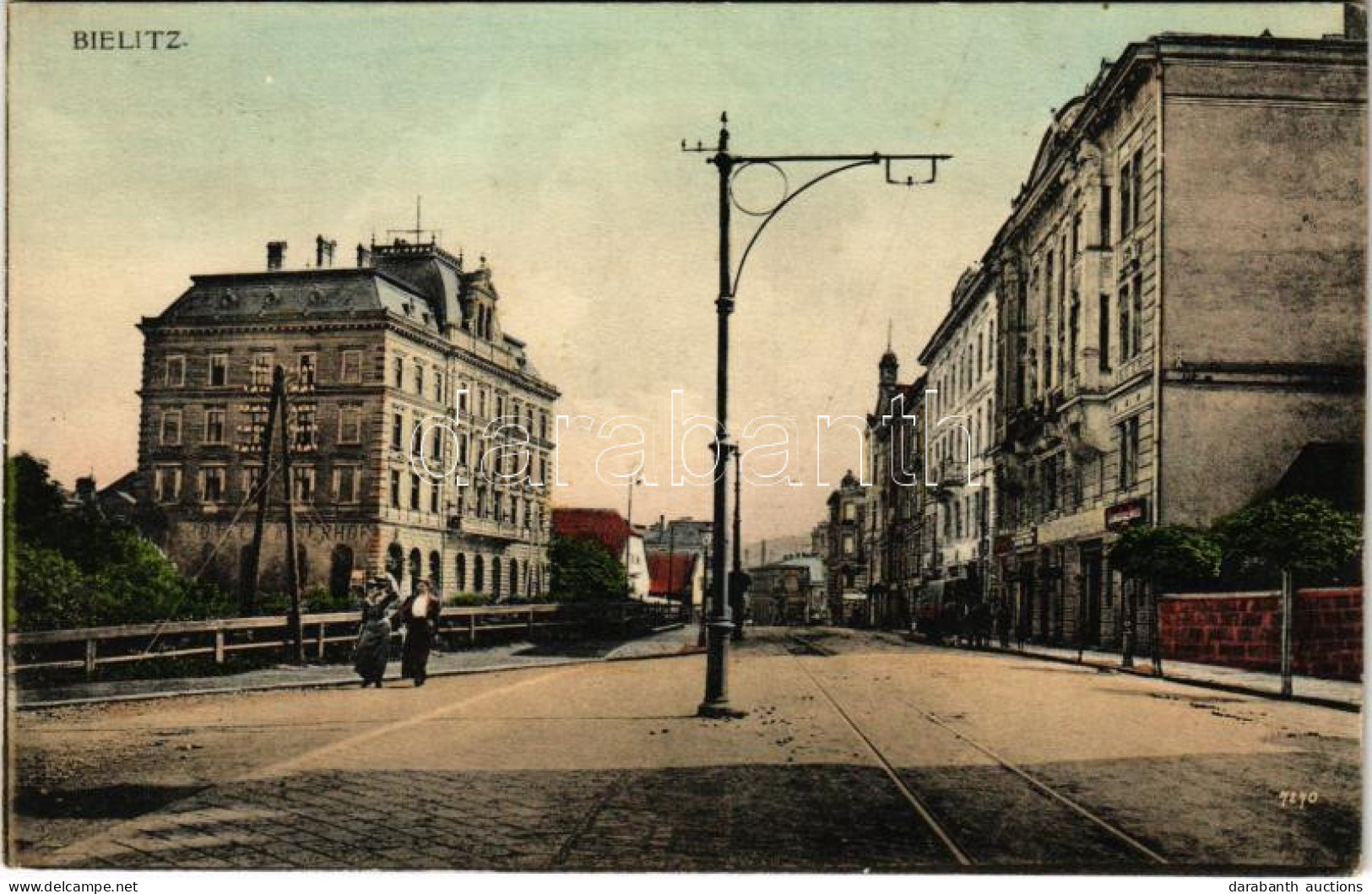 * T2/T3 Bielsko-Biala, Bielitz; Hotel Kaiserhof, Street, Ernest. Reiss's Shop (EK) - Non Classés