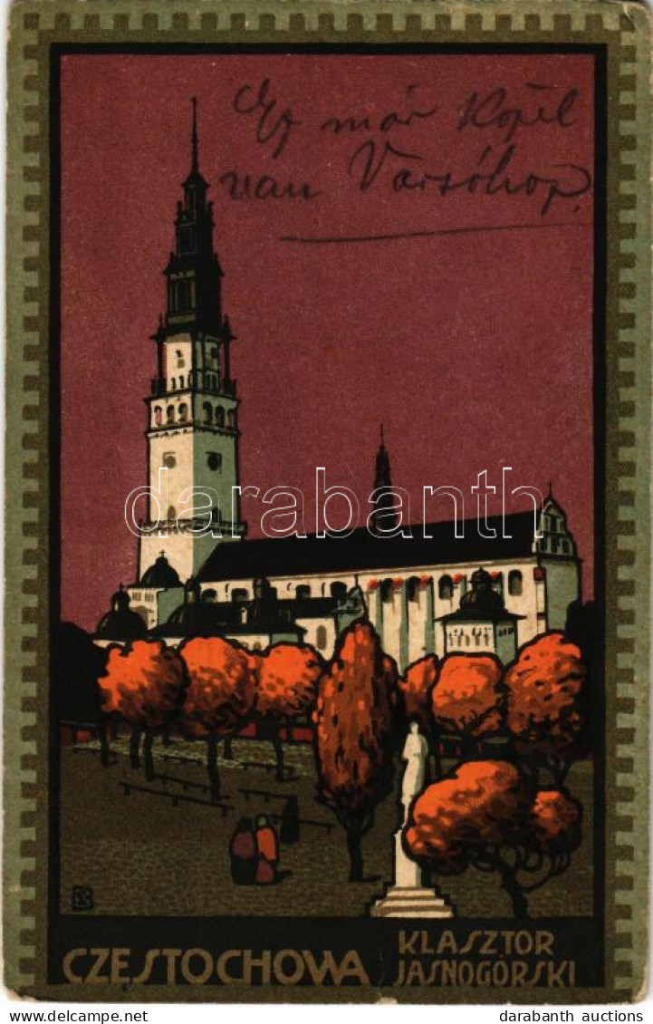 T2/T3 Czestochowa, Czenstochau; Klasztor Jasnogórski. Pocztówka, Prawo Repr. Zastrz. / Church. Art Nouveau Litho (fa) - Non Classificati