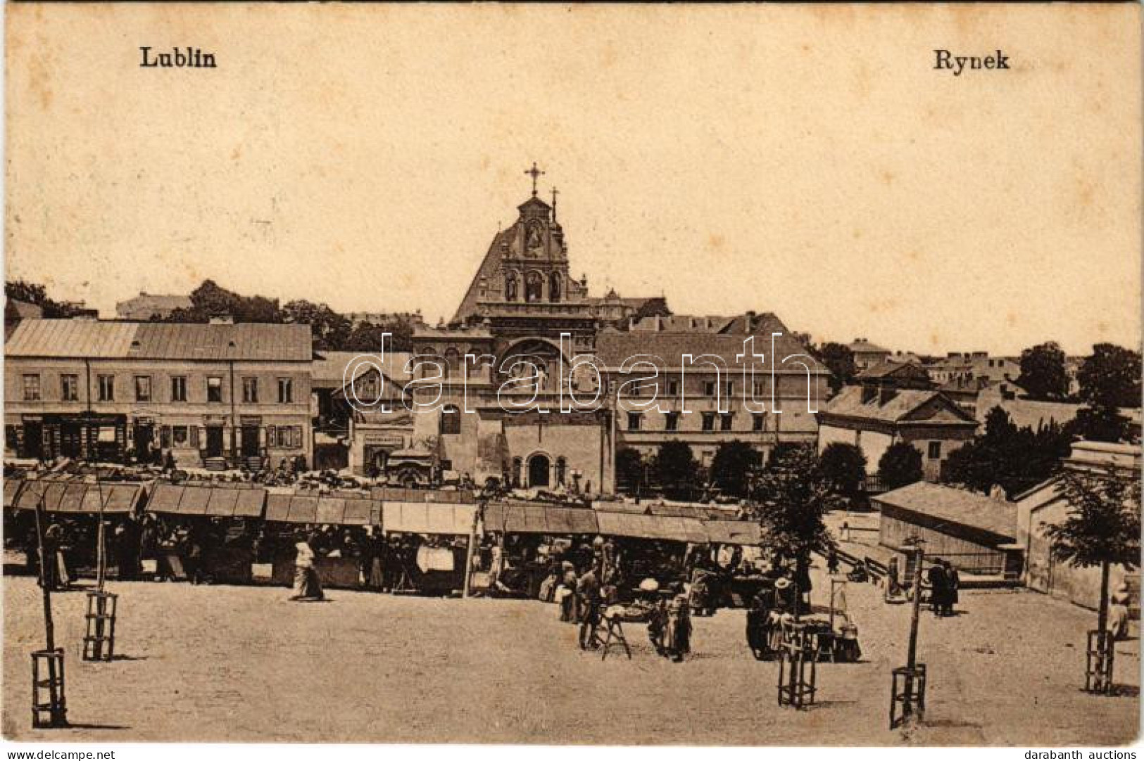 T2/T3 1916 Lublin, Rynek / Market Square, Shops (fl) - Non Classés