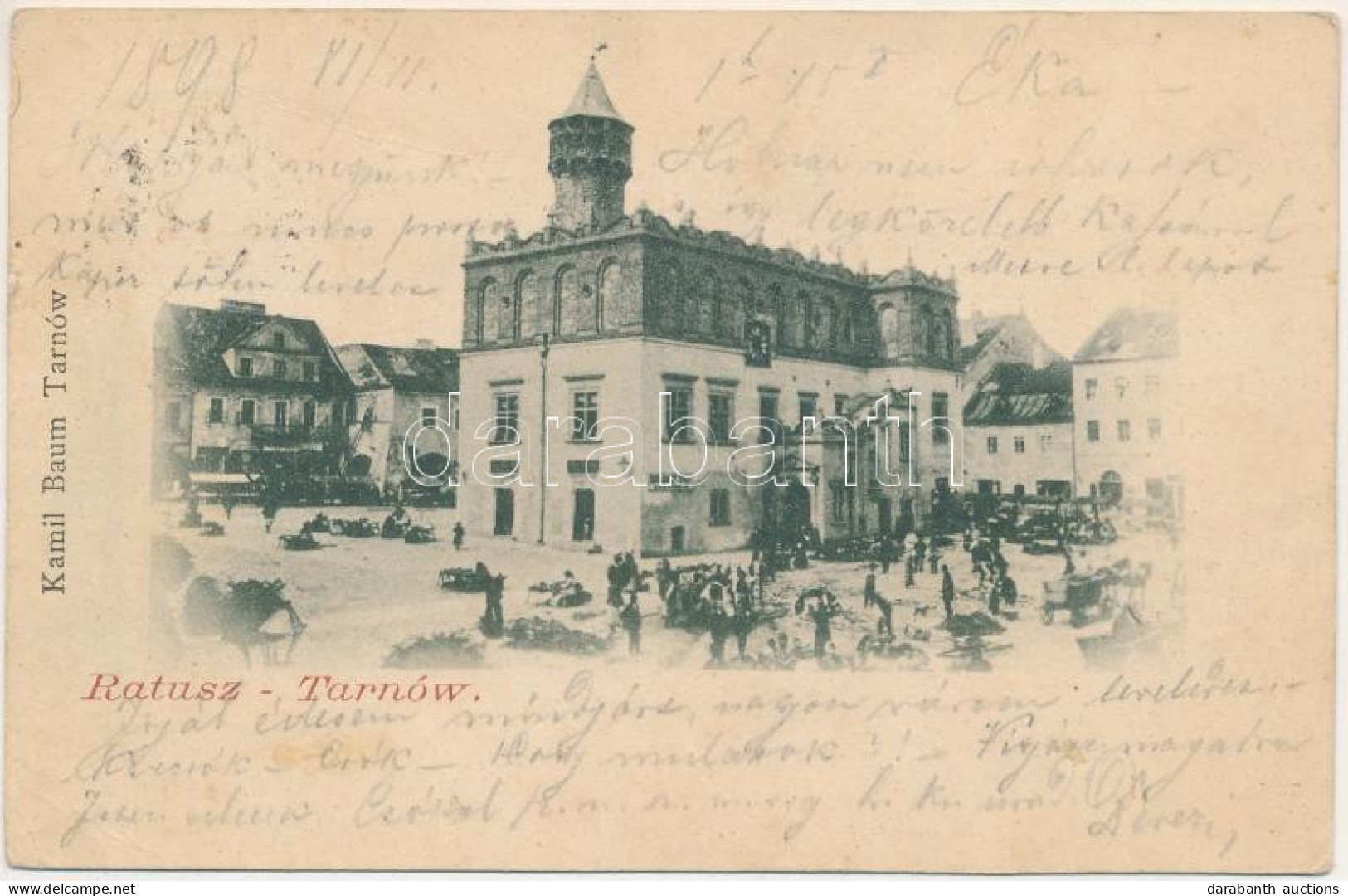 T3/T4 1898 (Vorläufer) Tarnów, Ratusz. Kamil Baum / Town Hall, Market (wet Damage) - Non Classificati