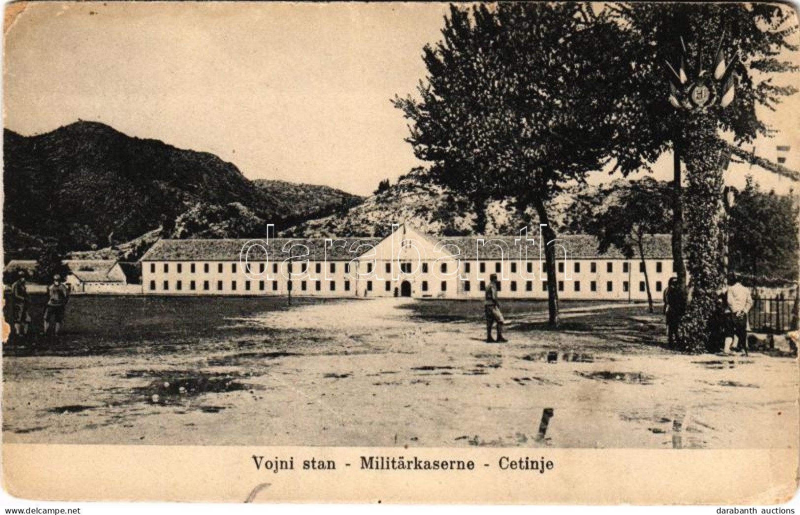 T3 1918 Cetinje, Cettinje, Cettigne; Vojni Stan / Militärkaserne / Military Barracks + "K.u.k. Etappenstationskommando C - Unclassified
