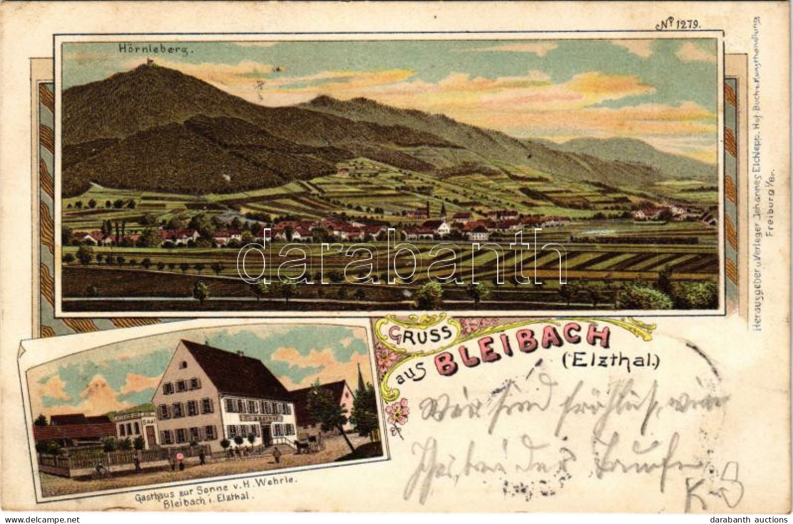 T2/T3 1905 Bleibach (Gutach Im Breisgau), Hornleberg, Gasthaus Zur Sonne V. H. Wehrle / General View, Inn. Art Nouveau,  - Ohne Zuordnung