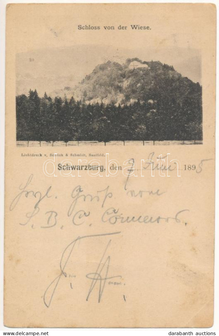 T3 1895 (Vorläufer) Schwarzburg, Schloss Von Der Wiese. Schlick & Schmidt / Castle (EK) - Ohne Zuordnung
