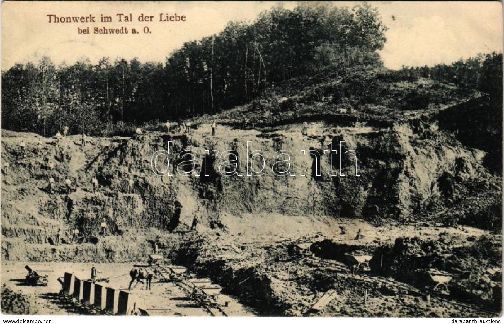 T2/T3 1910 Schwedt, Tonwerk Im Tal Der Liebe Bei Schwedt An Der Oder / Clay Factory, Quarry, Industrial Railway, Mine Ca - Ohne Zuordnung
