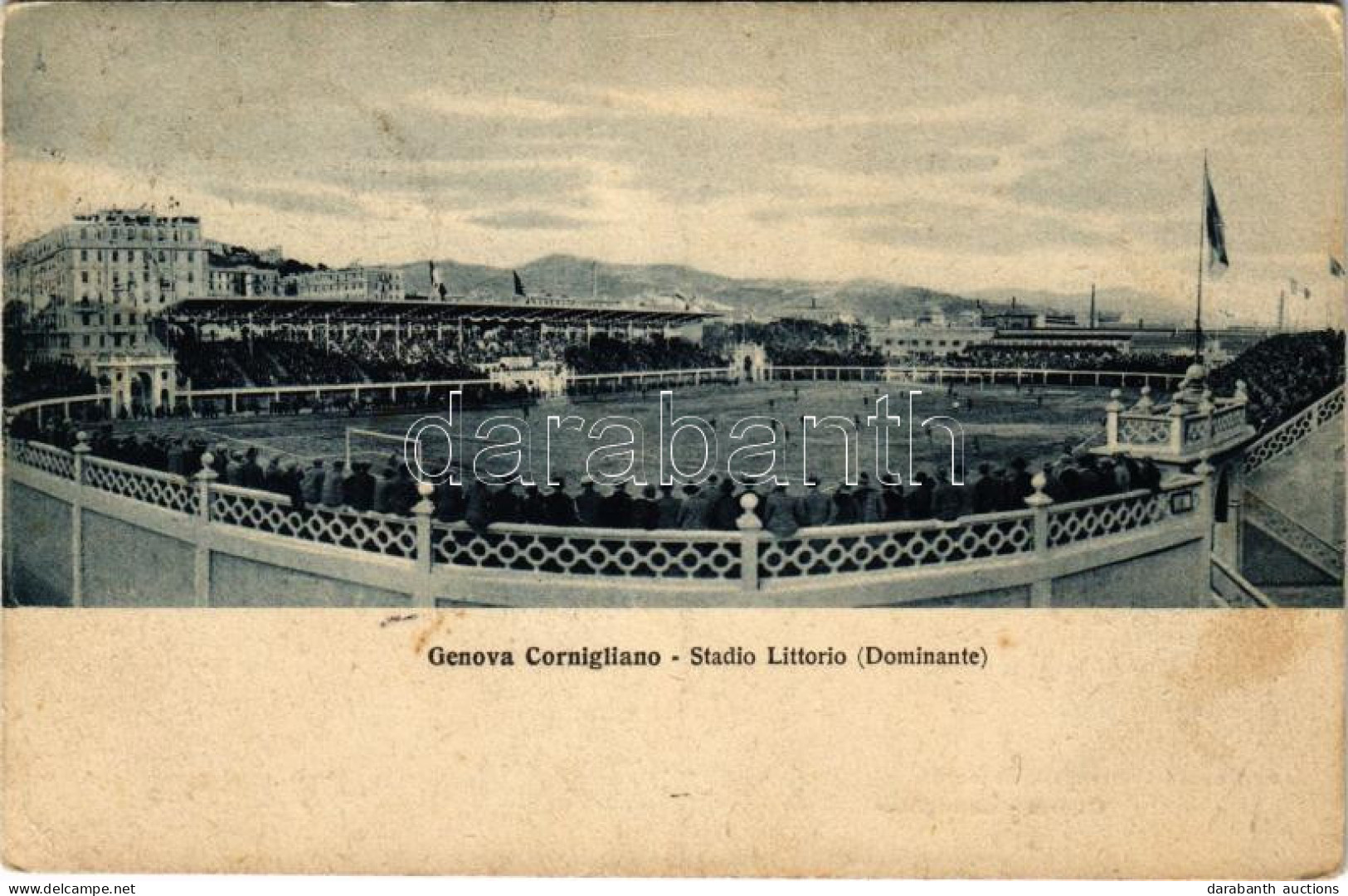 T2/T3 1929 Genova, Genoa; Cornigliano, Stadio Littorio (Dominante) / Sport Stadium, Football Match (fl) - Ohne Zuordnung