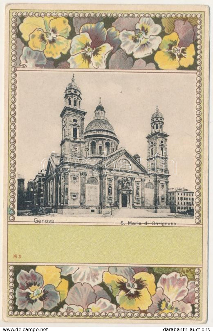 ** T2 Genova, Genoa; S. Maria Di Carignano. E. Della Casa / Church. Art Nouveau, Floral, Litho - Ohne Zuordnung