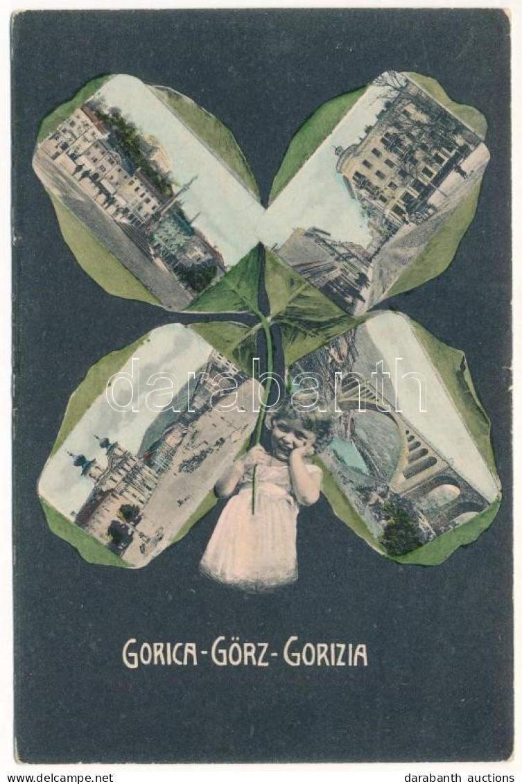 * T2/T3 Gorizia, Görz, Gorica; Montage With Clover, Art Nouveau (EK) - Unclassified