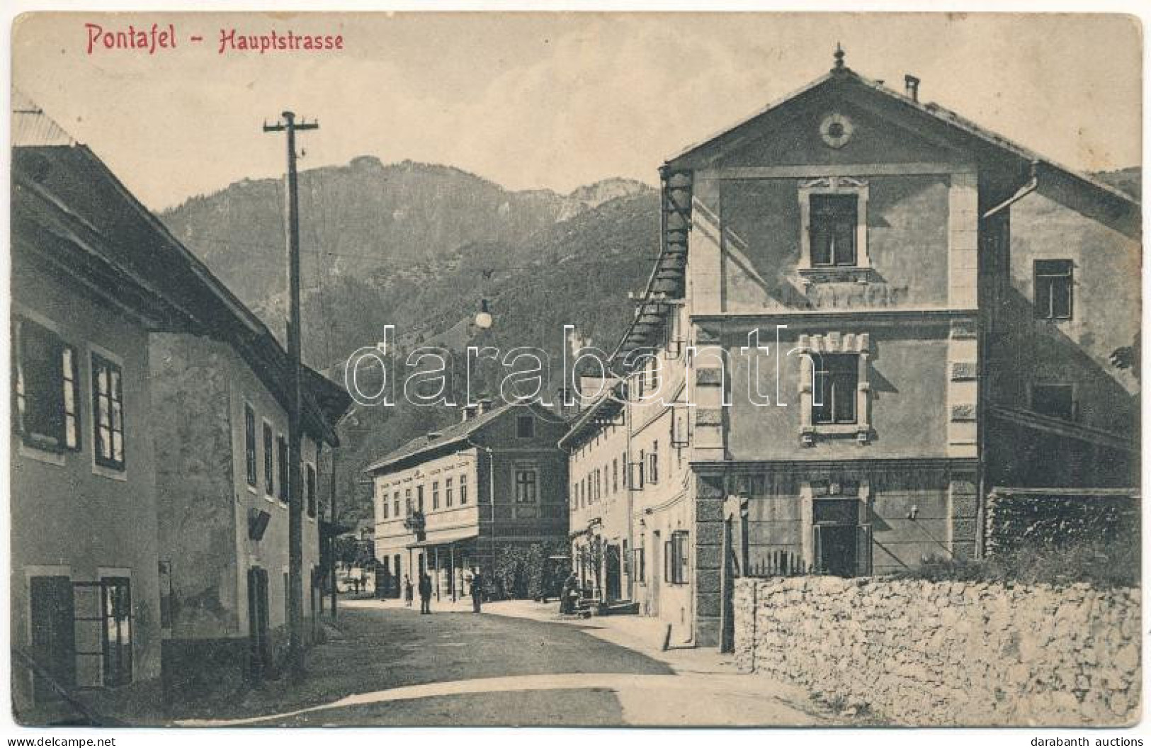 * T3 Pontebba, Pontafel; Hauptstrasse / Main Street, Café (EB) - Non Classés