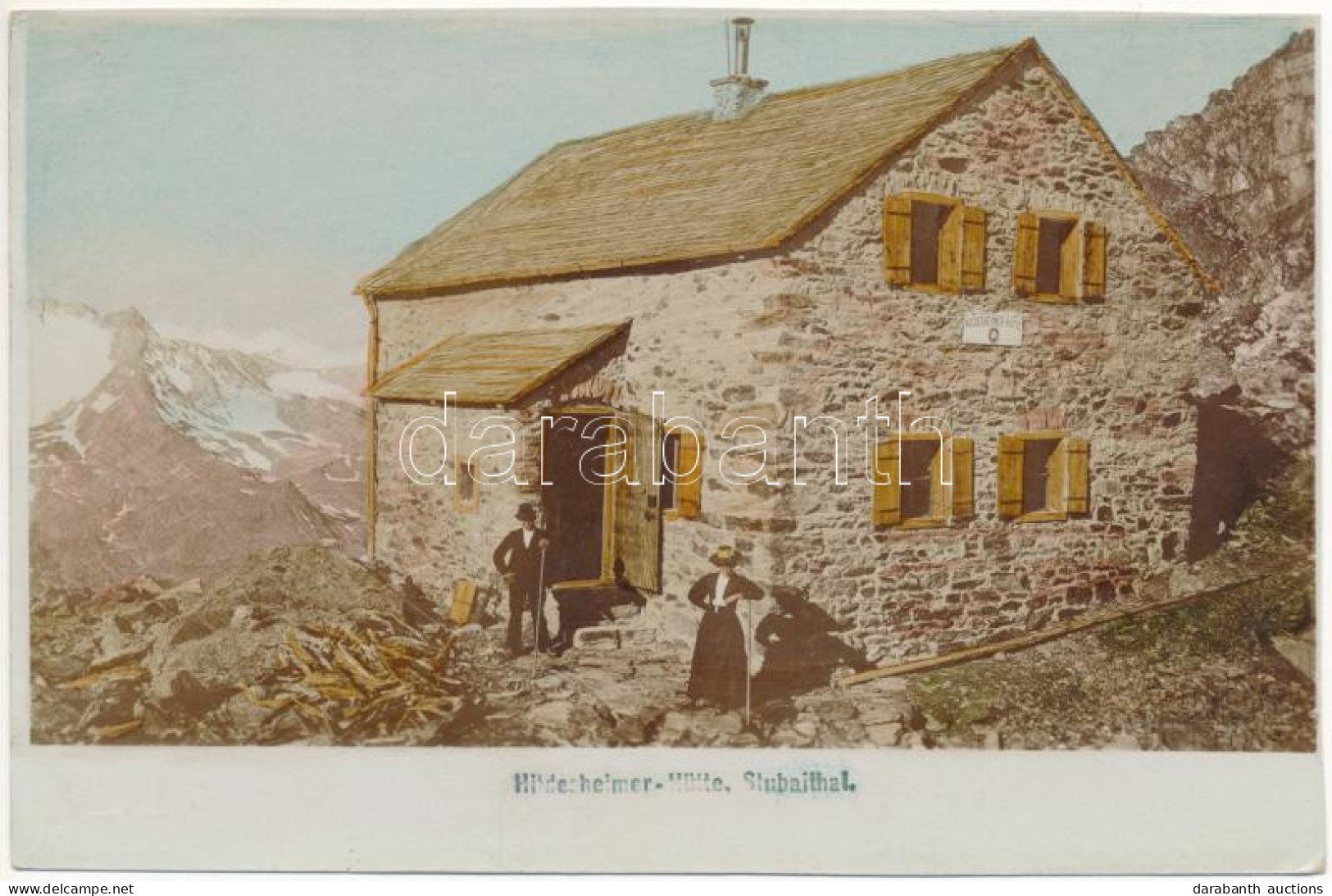 ** T2 Stubaital, Stubaithal (Südtirol); Hildesheimer Hütte / Mountain Tourist Rest House. Fritz Gratl Hand-coloured Phot - Unclassified